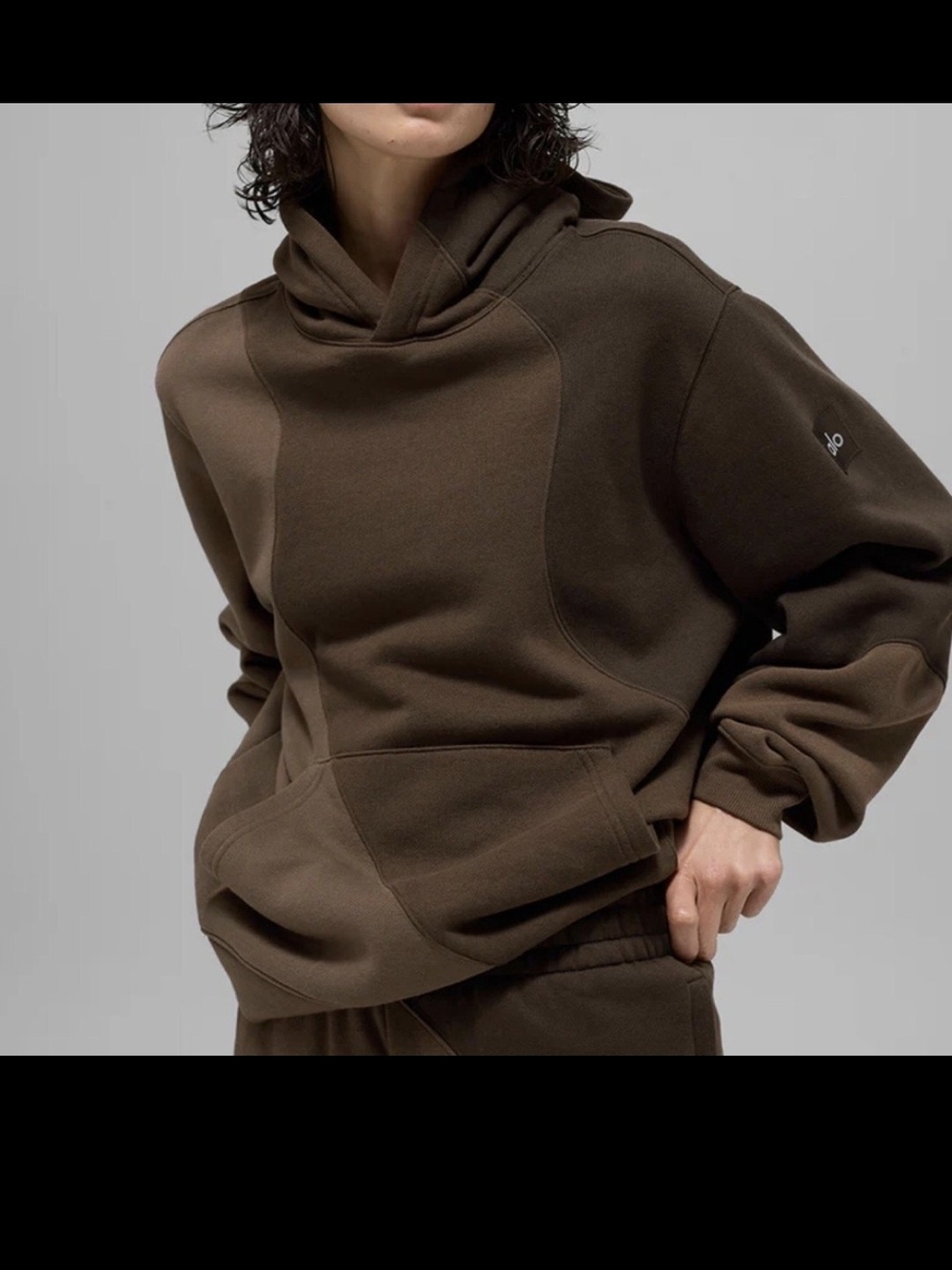 ALO MAKE WAVES  Brown Pullover Hoodie - Cozy Casual Sweatshirt